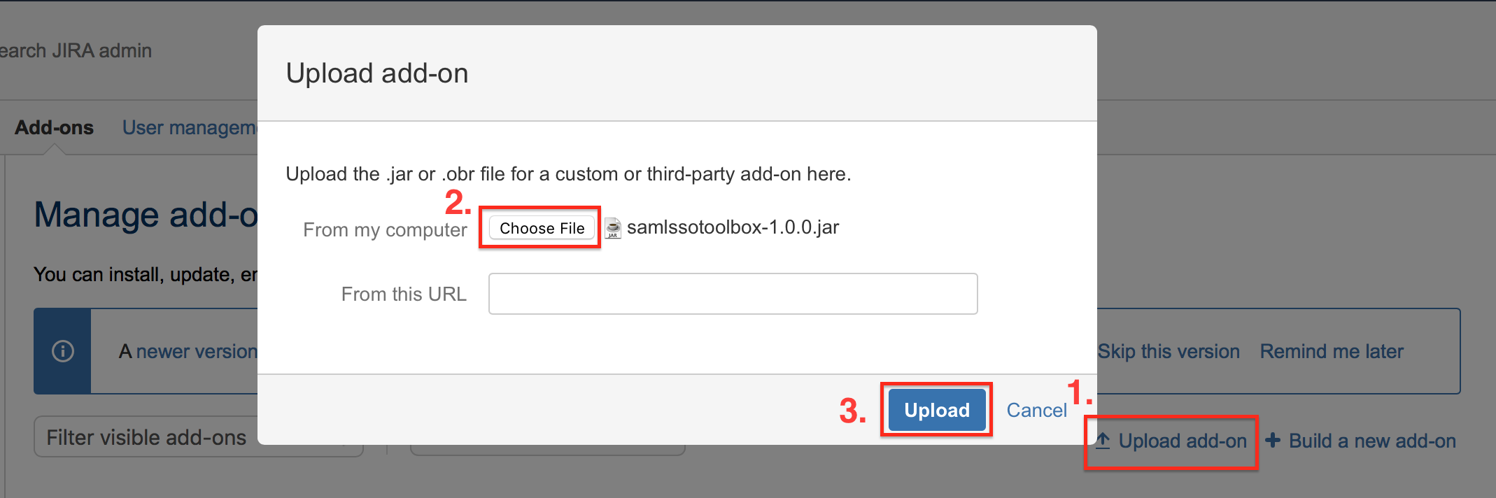 upload add-on choose file