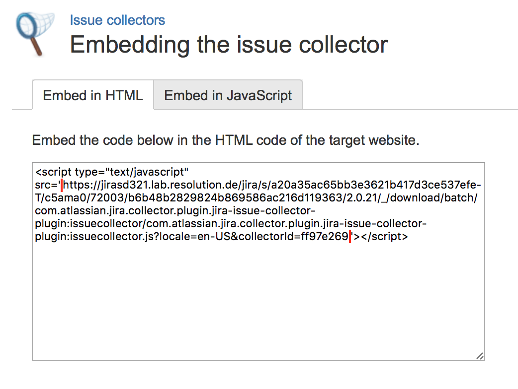 JIRA Issue Collector source.png