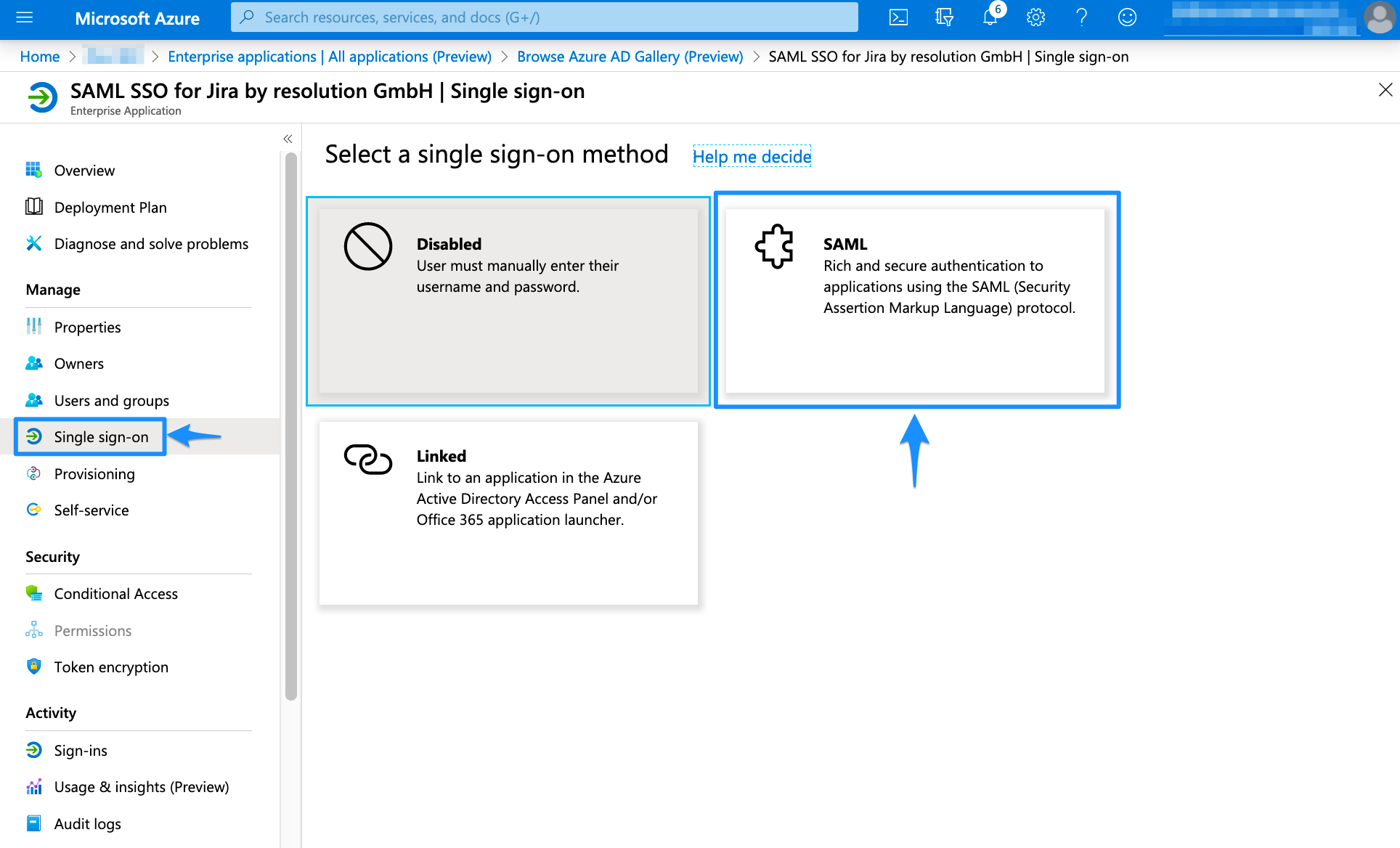 SAML_SSO_for_Jira_by_resolution_GmbH___Single_sign-on_-_Microsoft_Azure.png